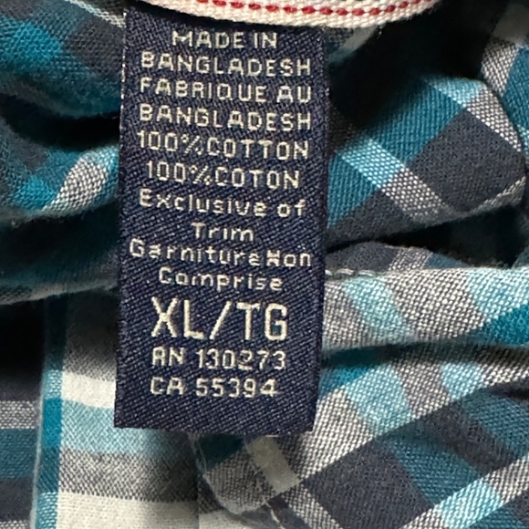 Wrangler Men's Teal Blue Plaid Short Sleeve Western Cowboy Button Up Shirt XL - Picture 6 of 12